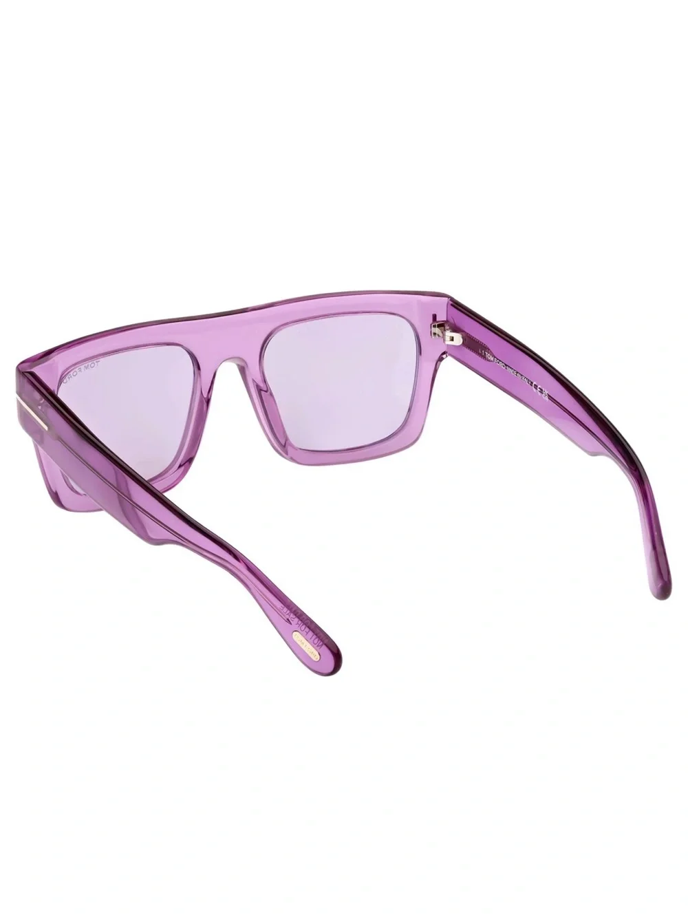 New Tom Ford FT0711 81Y Fausto Lavender Transparent Square Sunglasses Authentic